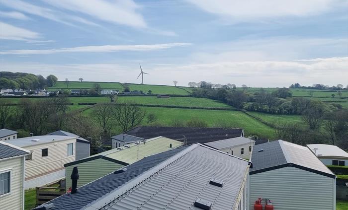 countryside views from the static caravans
